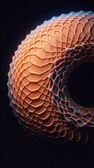 Abstract 3D Spiral with Textured Surface 3D Spiral Texture Design Digital Art Warm Colors Geometry. Concept featuring 3d, spiral, texture, design, digital art for professional commercial design.