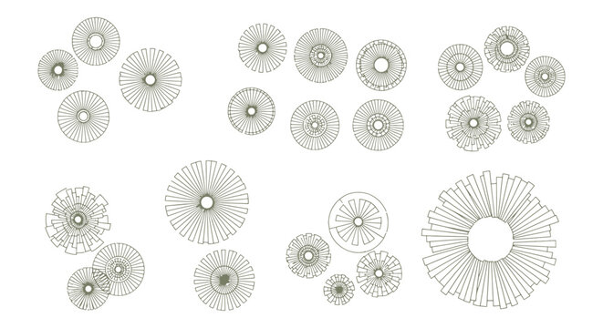 Top View Trees & Plants &ndash; Architectural Landscape CAD Pack