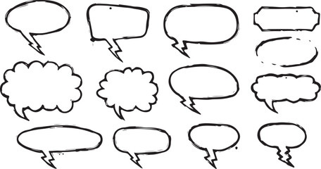 Fototapeta premium speech bubble collection.Speech Bubbles set. Speech bubbles isolated on white background. speech bubble 