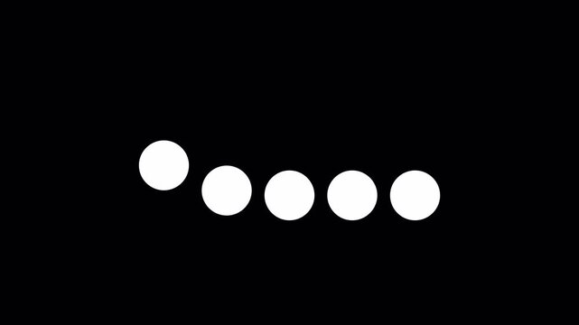 Minimal Gray Dot Loading Bounce Progress Animation Clean UI