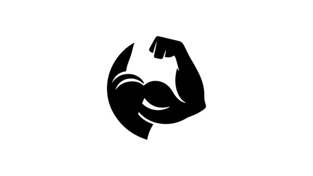 Biceps vector editable file, biceps logo, Muscular Icon Illustrations & Vectors, Arm icon. Simple solid style. Muscle, strong, power, protein, strength, bicep, man, hand, flex, body, muscular