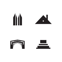 Fototapeta premium Architectural and Structural Silhouettes Iconic Buildings and Landmarks