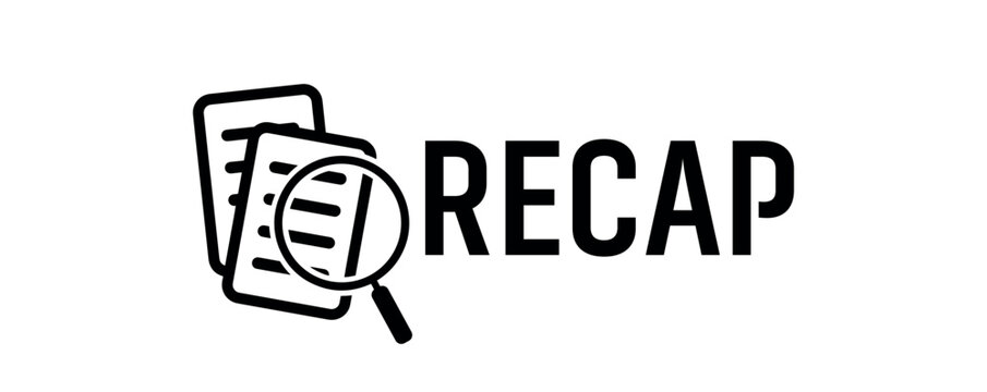 recap text on white background