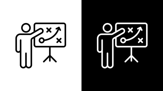 Action Plan White Icon Set Design