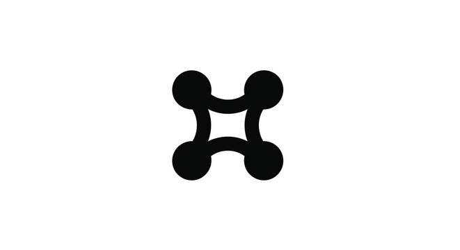 A minimalist black glyph depicting adinkra symbol gye nyame representing supremacy of god high quality professional