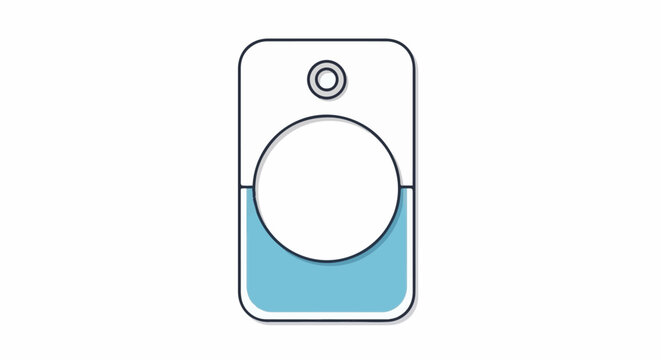 Simple icon of a vertical rectangular object with rounded corners