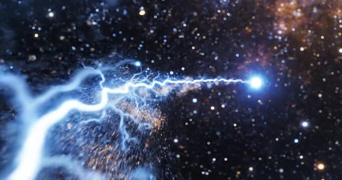 Electricity in Space Lightning Strikes Galaxy.