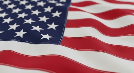 Fototapeta premium Vibrant american flag on 4th of july celebrations and patriotic events