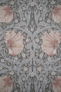 vintage wallpaper with floral pattern
