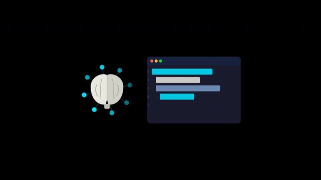 Ai Code Window Garlic bulb with code on a dark background, perfect for illustrating technology in agriculture or as a design element.