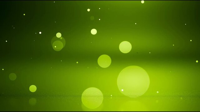 Observing Soft Glowing Orbs in a Calm Green Scene