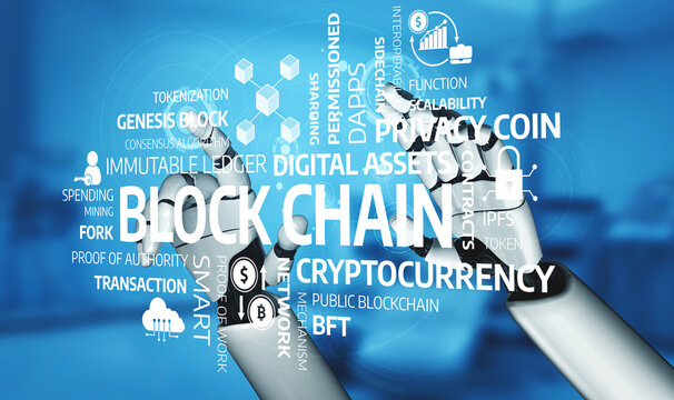 This image illustrates the concept of blockchain technology, highlighting digital assets, cryptocurrency, transactions, and network features in a vibrant, artistic style. Tessel