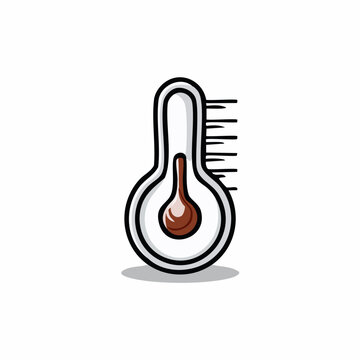Thermometer with rising temperature scale.