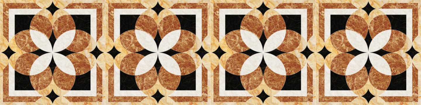 abstract metal background with lines ceramic tiles border design