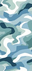 Abstract wave pattern background creating liquid texture. Abstract wave pattern combining shades of blue, green, and white for fashion or decor