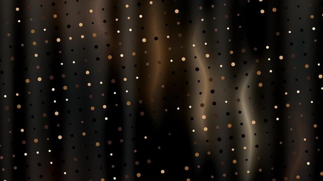 A dark, textured background with a subtle wave effect, adorned with scattered circular light patterns