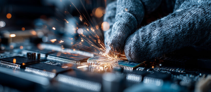 installs high speed RAM module on circuit board