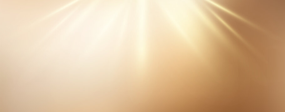 Luxurious gold gradient background with soft glow and beige tones, perfect for elegant cosmetic presentations and premium golden design projects with warm light effects.