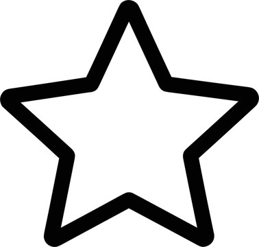 Black star shape symbol icon graphic.