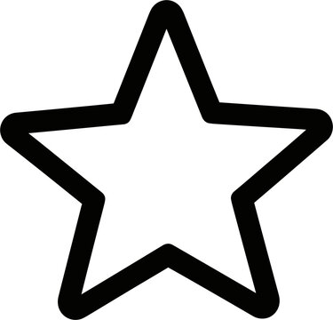 Black star shape symbol icon.