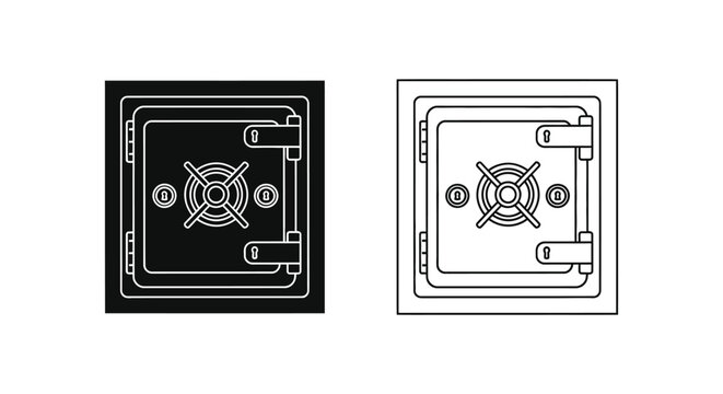 Safe Vault Lock Box Vector