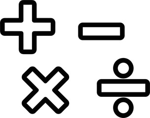 Obraz premium Mathematical Symbols Icons Set.