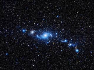 Fototapeta premium Cosmic galaxy in deep space with star clusters and stellar structures