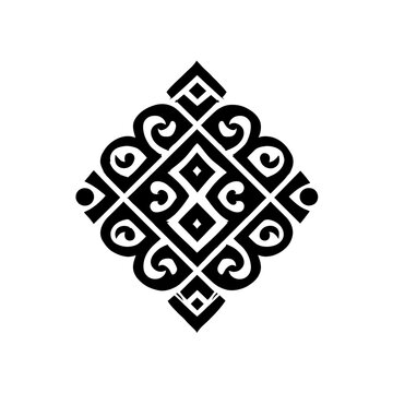 Ornate Batik Pattern Vector Icon