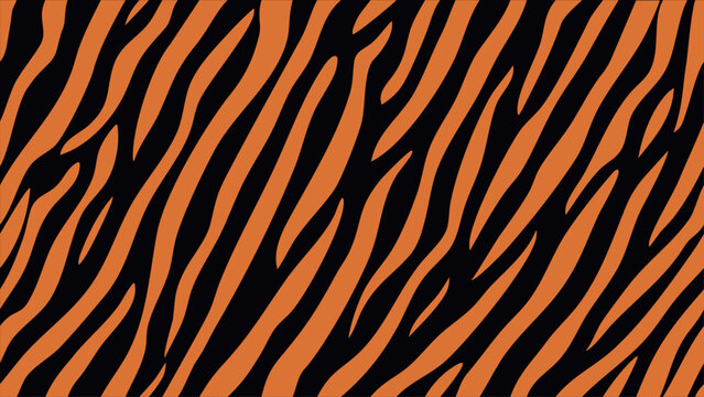 A vibrant and bold tiger stripe pattern fills the entire frame.