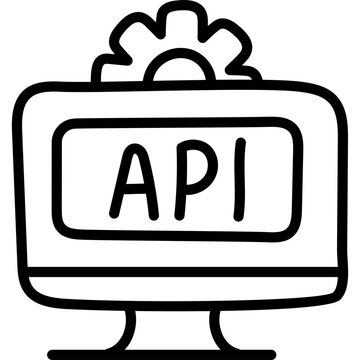 Trendy design icon of application programming interface 