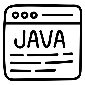 Unique design icon of java website 