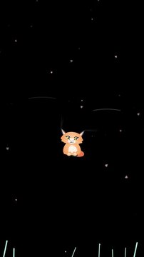 Magical Pastel Caracal Kitten Ear Tuft Wind Physics Loop