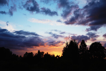 Obraz premium Sky landscape with clouds in pastel colors