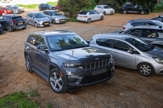 Jeep suv parked in open parking lot daytime. 31 Jan 2026. Givat Hen, Israel