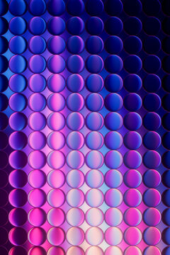 3D Gradient Disc Wall with luminous grid and color fade