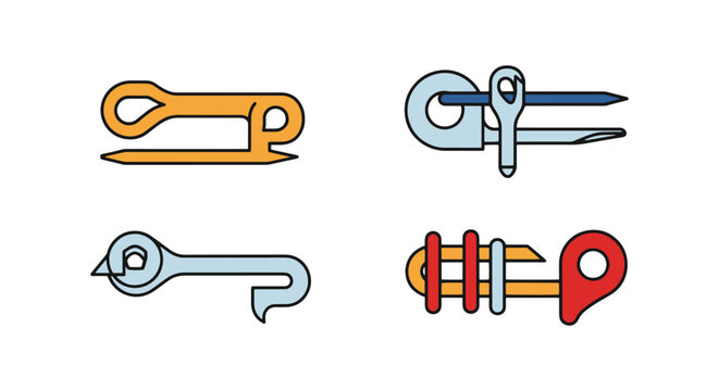 Cotter Pin Line art vector minimal abstract creative