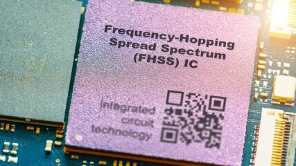 Fototapeta premium Frequency-Hopping Spread Spectrum (FHSS) IC Prevents jamming and interception of wireless signals.