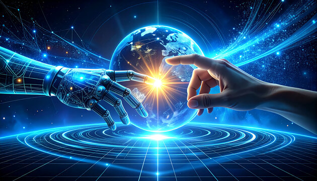 A high-tech global world for artificial intelligence, machine learning