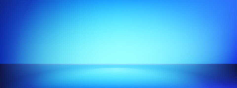 Blue background surface. Futuristic 3d limbo bg. Abstract studio presentation for product on counter. Original ppt backdrop for winter photo. Rectangle commercial tech mockup with space vector