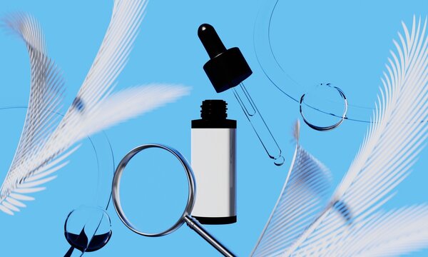 3d illustraion of cosmetic skincare beauty spa cream mockup, medical healthcare treatment, fashion of makeup, bottle tube of packaging