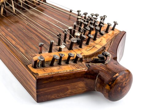 Traditional Sitar Instrument Close Up.