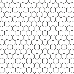 Fototapeta premium Seamless black 3d geometric honeycomb texture featuring a metallic hexagonal grid tile design and professional technology concept wallpaper backdrop