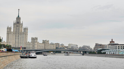 Fototapeta premium Kotelnicheskaya Embankment Building in Moscow a landmark Stalinist skyscraper