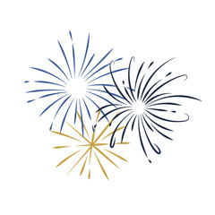Fototapeta premium Colorful fireworks for celebration and festival design. For graduation, holidays, party invitations and event decorations.