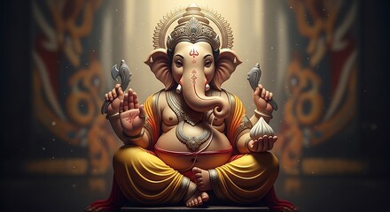 Fototapeta premium Ganesh deity illustration