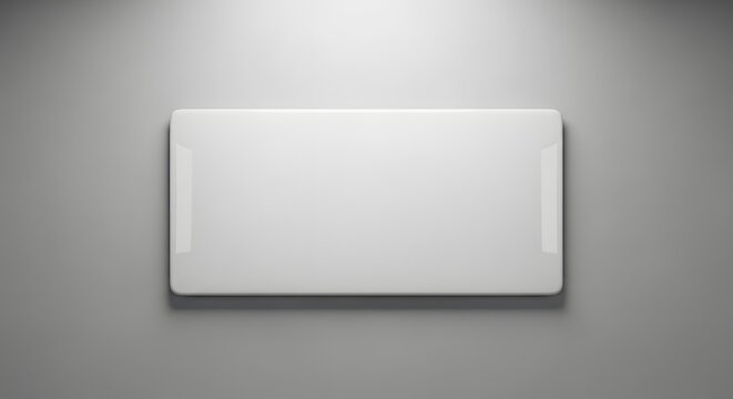 minimalist white rectangular wall panel with smooth surface for interior design