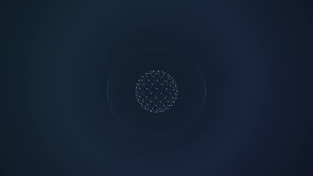 Plexus Network Sphere Background 1440p 60fps