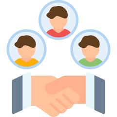 Fototapeta premium Cooperation Icon Vector Element