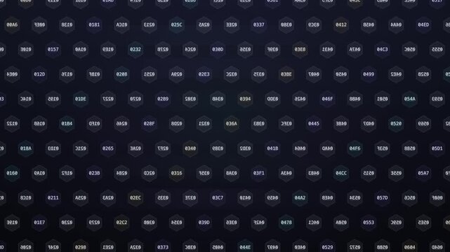 Kinetic Typography Hex Grid Background 1440p 60fps
