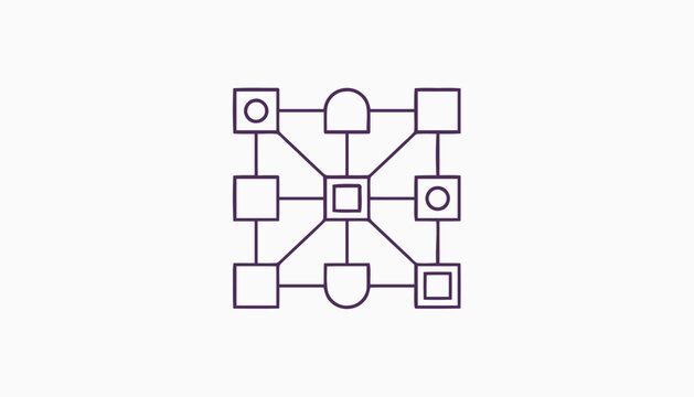 Abstract Digital Network - Interconnected Nodes and Data Flow.